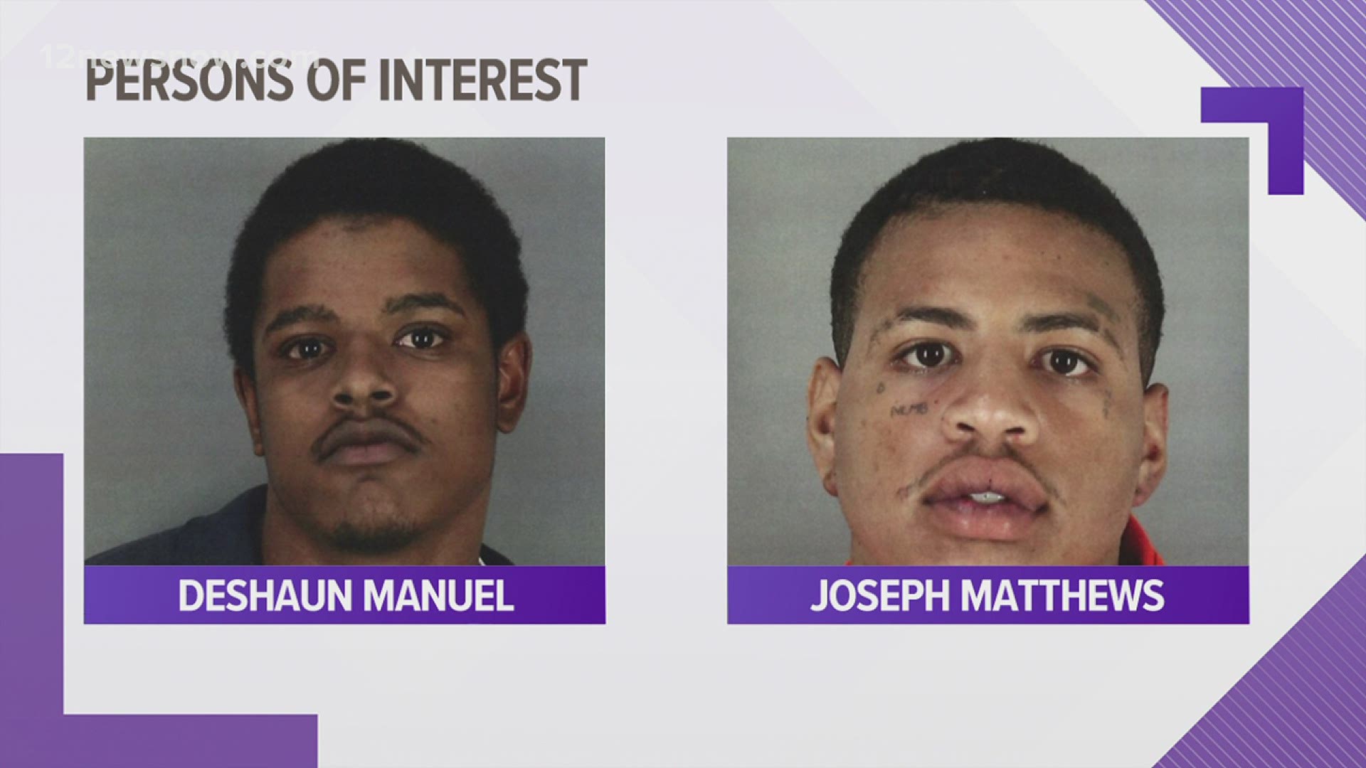 Police want to speak with Deshaun Manuel and Joseph Matthews after a shooting that happened early Sunday in Beaumont