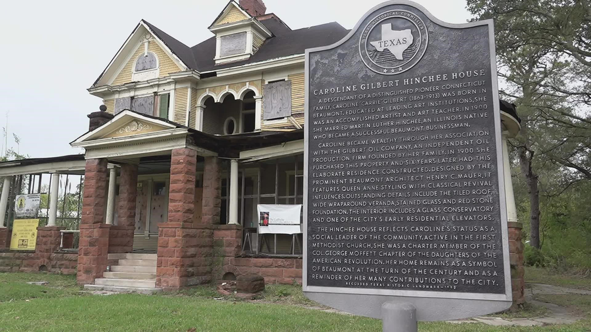 The Caroline Gilbert Hinchee House is a historical home near downtown Beaumont. It is located on the corner of Park Street and Irma Street.