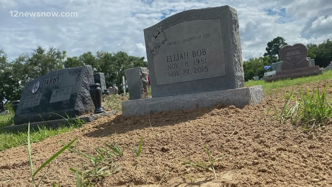 Damaged headstone opens fresh wounds for grieving widow