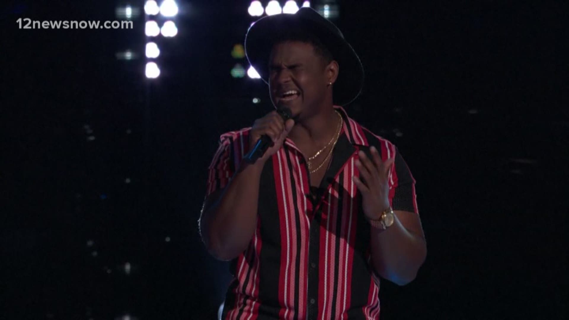 Port Arthur's DeAndre Nico gets a four chair turn on 'The Voice' and lands a spot on Adam Levine's team.