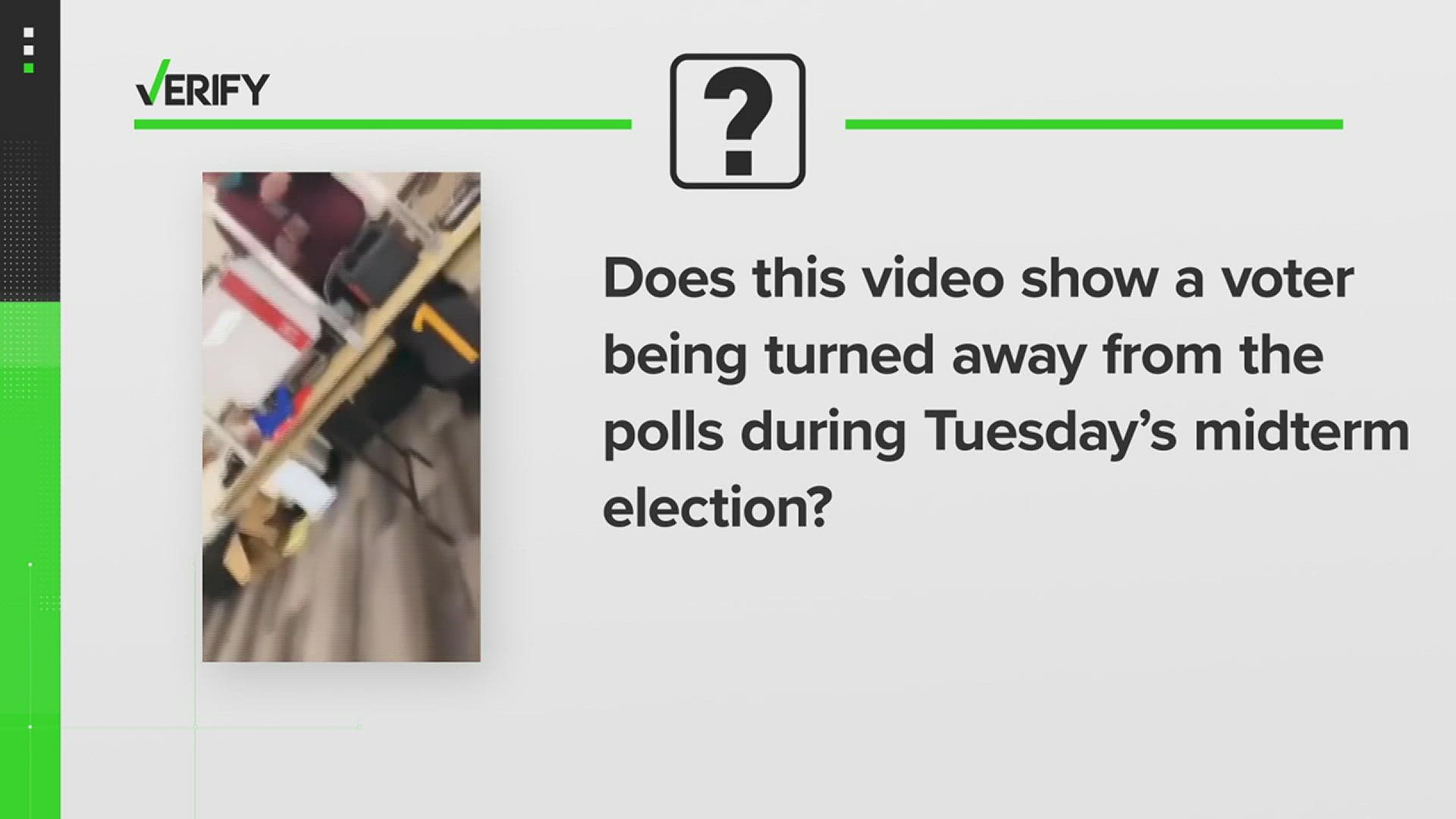 The video was taken at a Texas polling place in March 2022, not during the November midterm election.