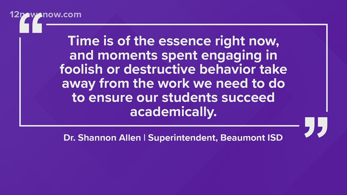 Beaumont ISD calling on families to help stop student misconduct - Vimarsana News