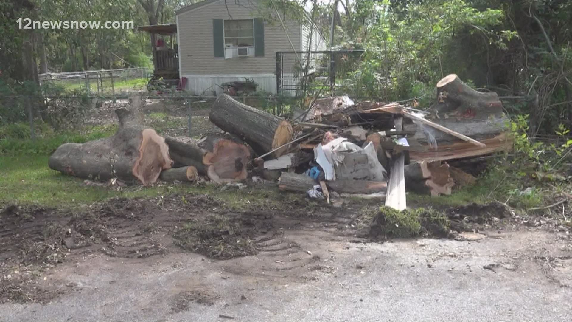 An important reminder and FEMA regulation is for homeowners to separate Hurricane Laura debris piles from Hurricane Delta debris.