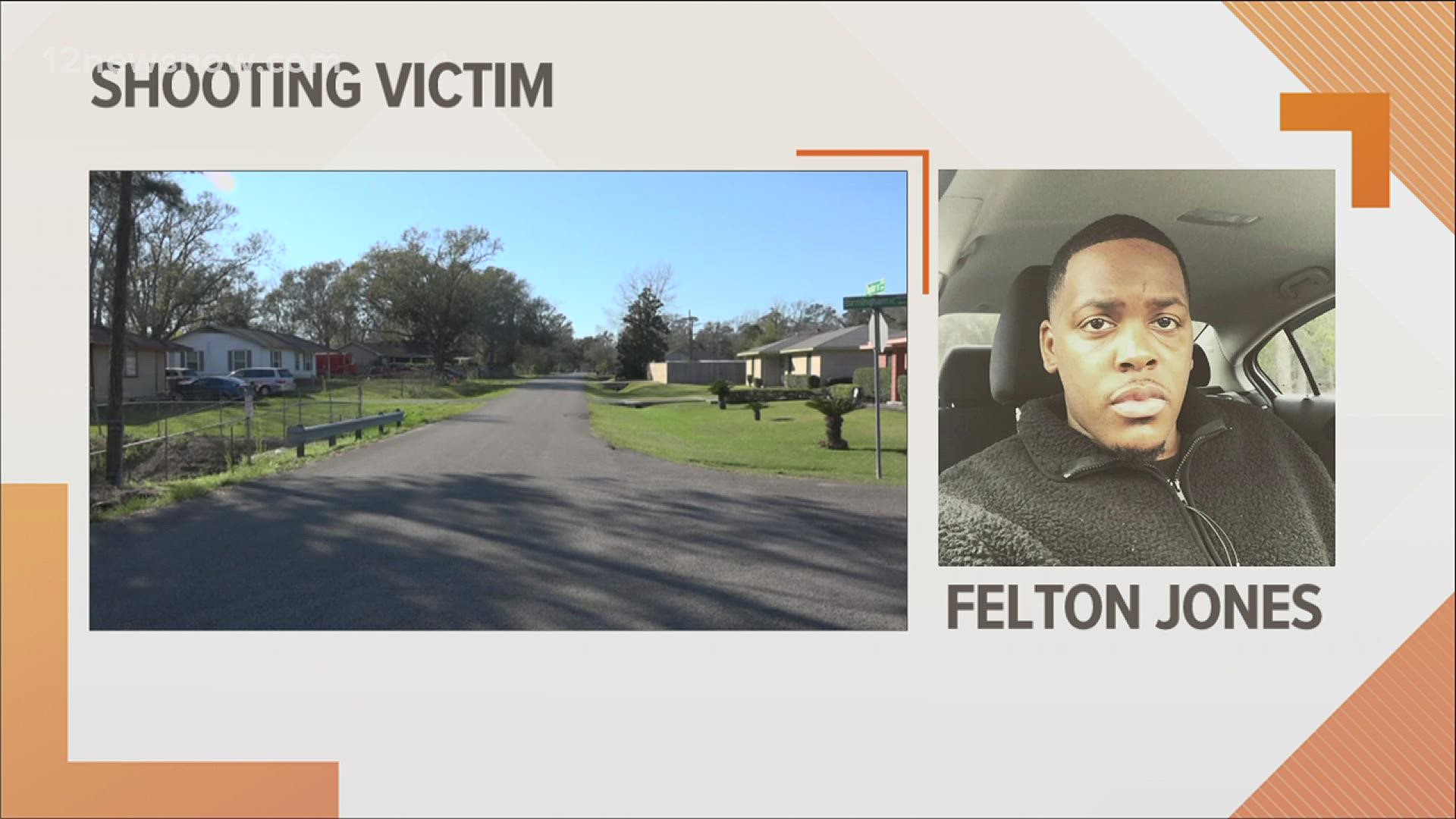 Felton Jones, 30, was found sitting in a car at a home on Taylor Street.