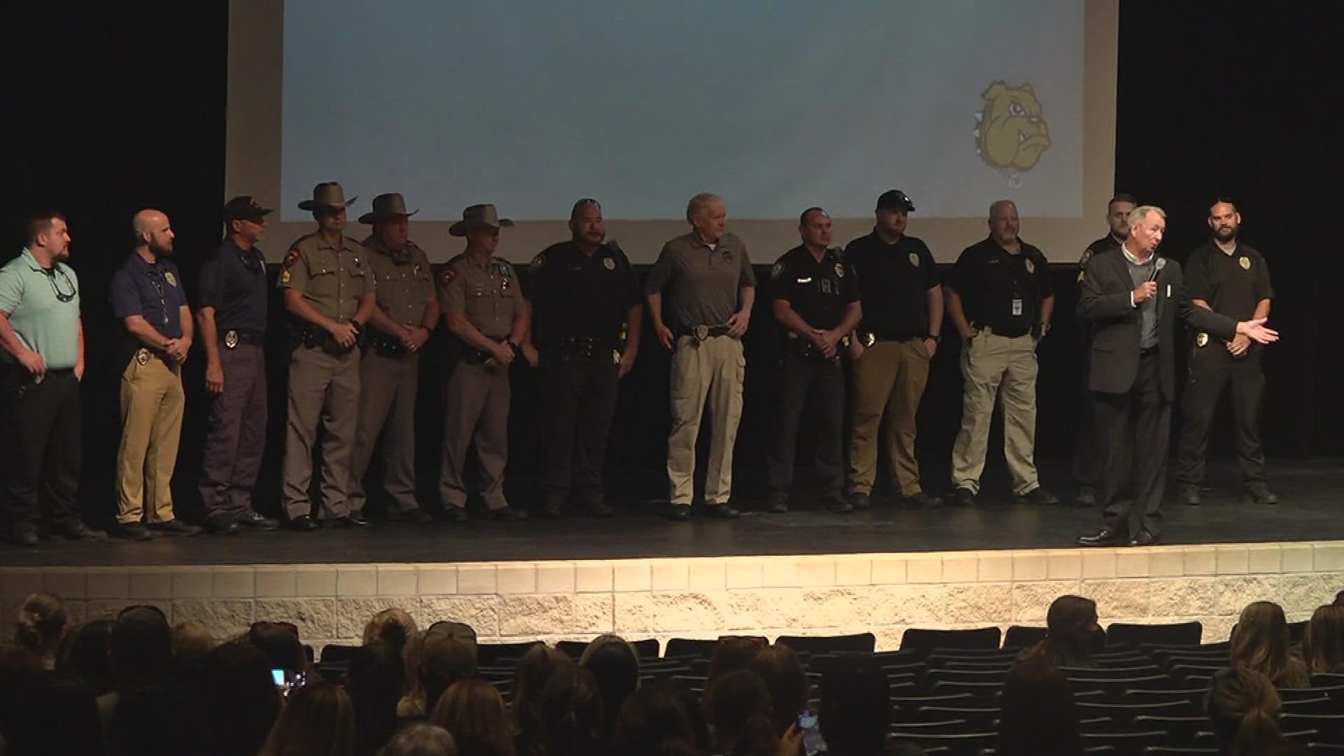 A continued commitment to school safety was one of the highlights of Nederland I-S-D's Convocation Tuesday.