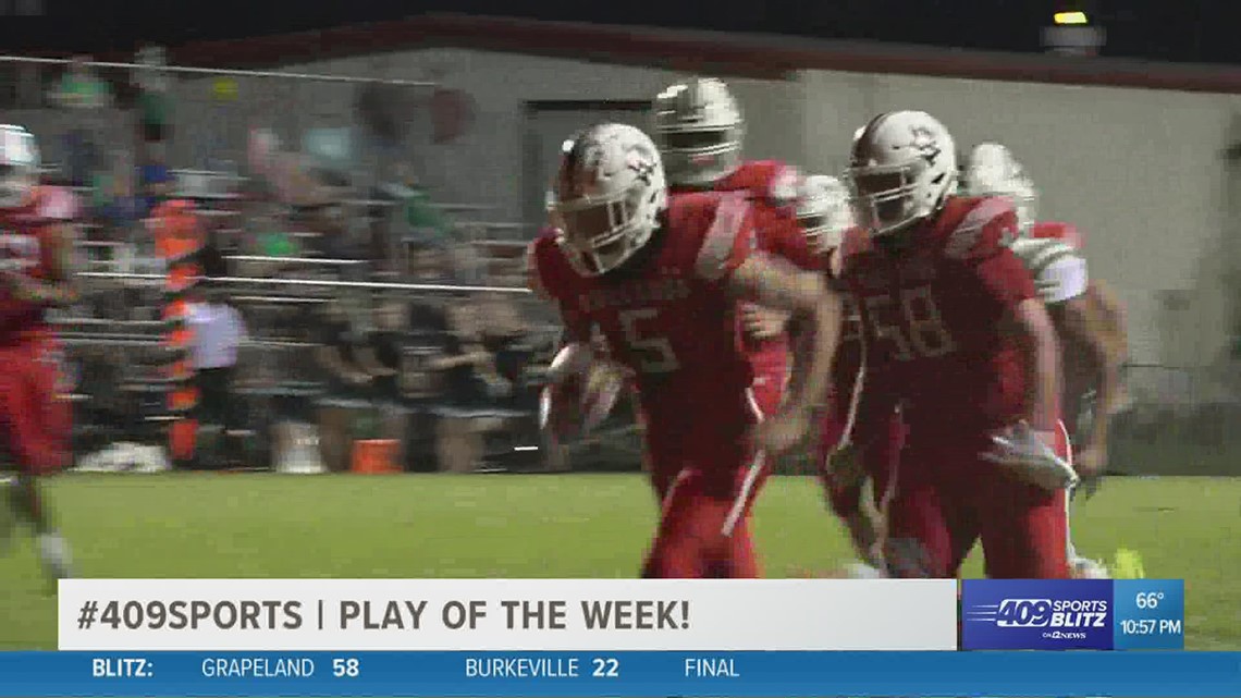Colmesneil's Treston Horton put the spin move on Overton in this weeks Play of the Week