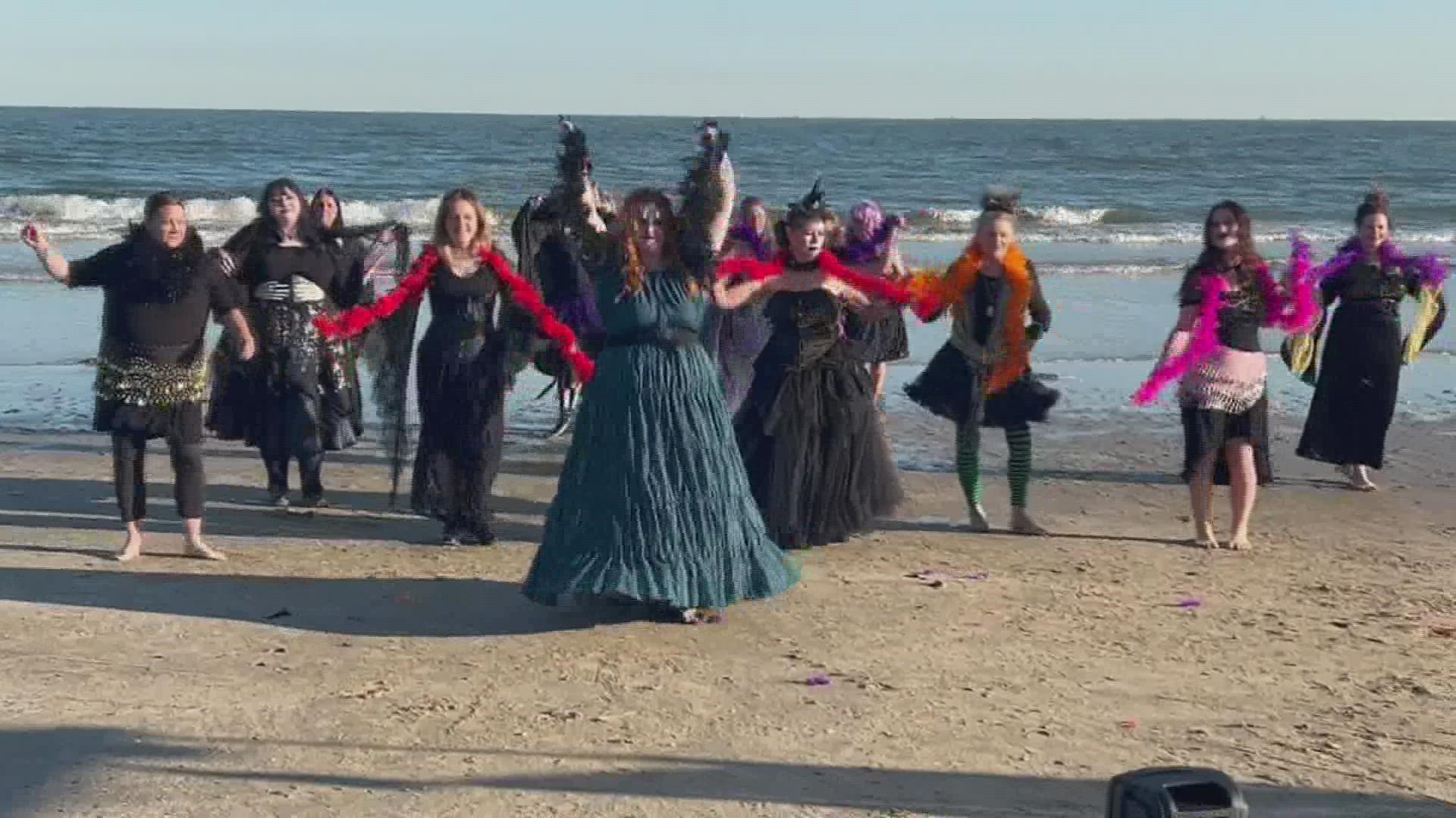 The witches first surprised Shirley Broussard with their dance in July 2016 because doctors didn't think she would make it to see Halloween, her favorite holiday.