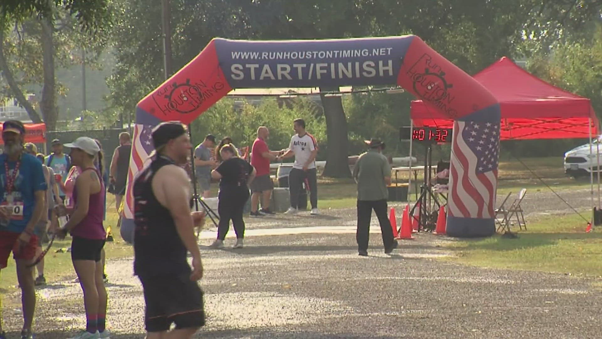 Participants had an hour to finish the run through the streets of Port Neches. 28-year-old Hayden Lightfoot completed the 5K in less than 18 minutes.