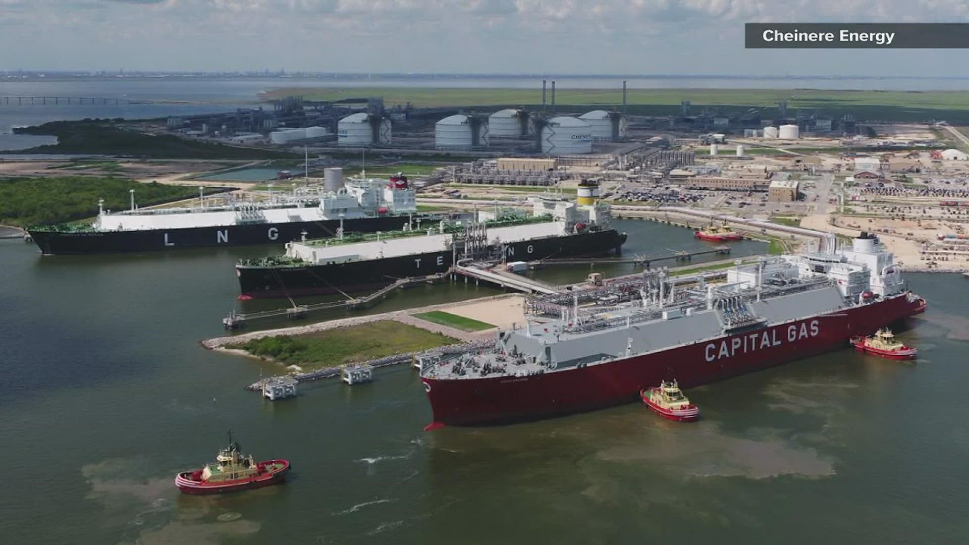 Early in September 2022 history was made when three LNG tankers were docked at the terminal at the same time.