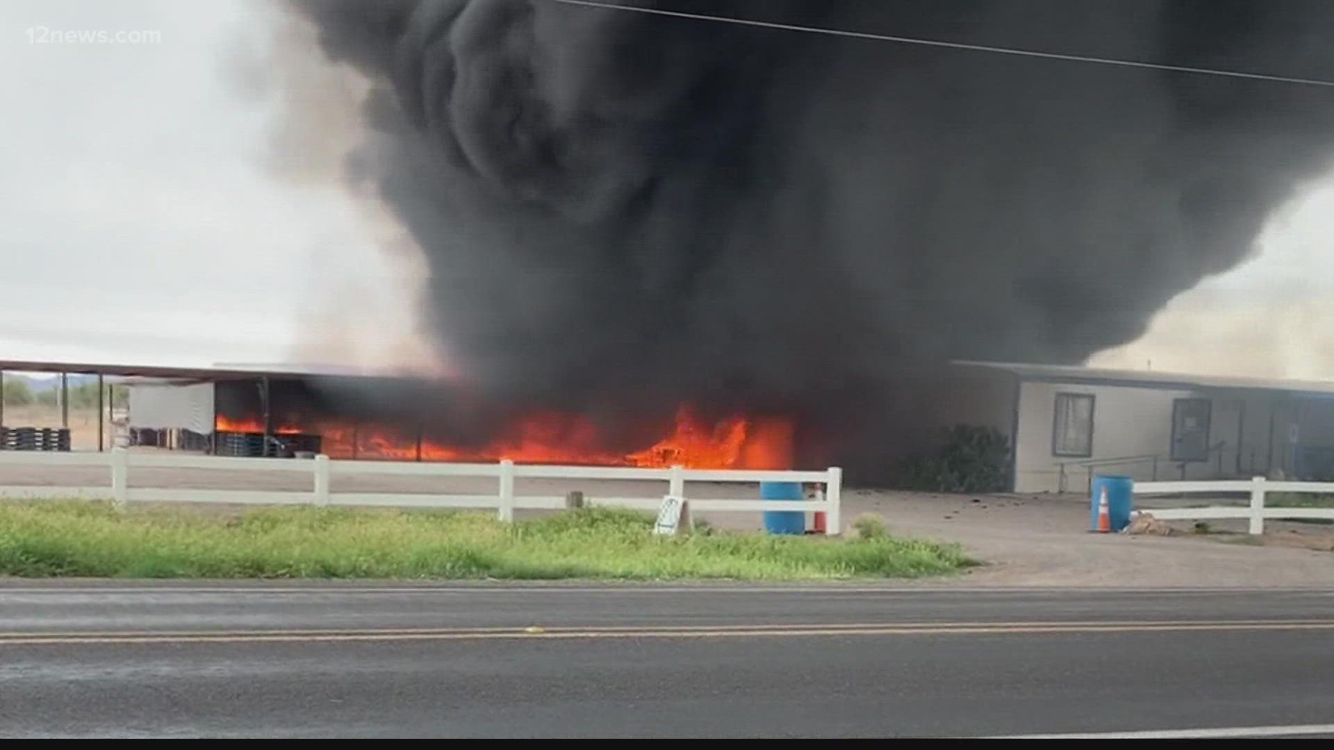 A community is rebuilding after 40,000 pounds of food meant to feed people in a food desert near Maricopa was destroyed in a fire.