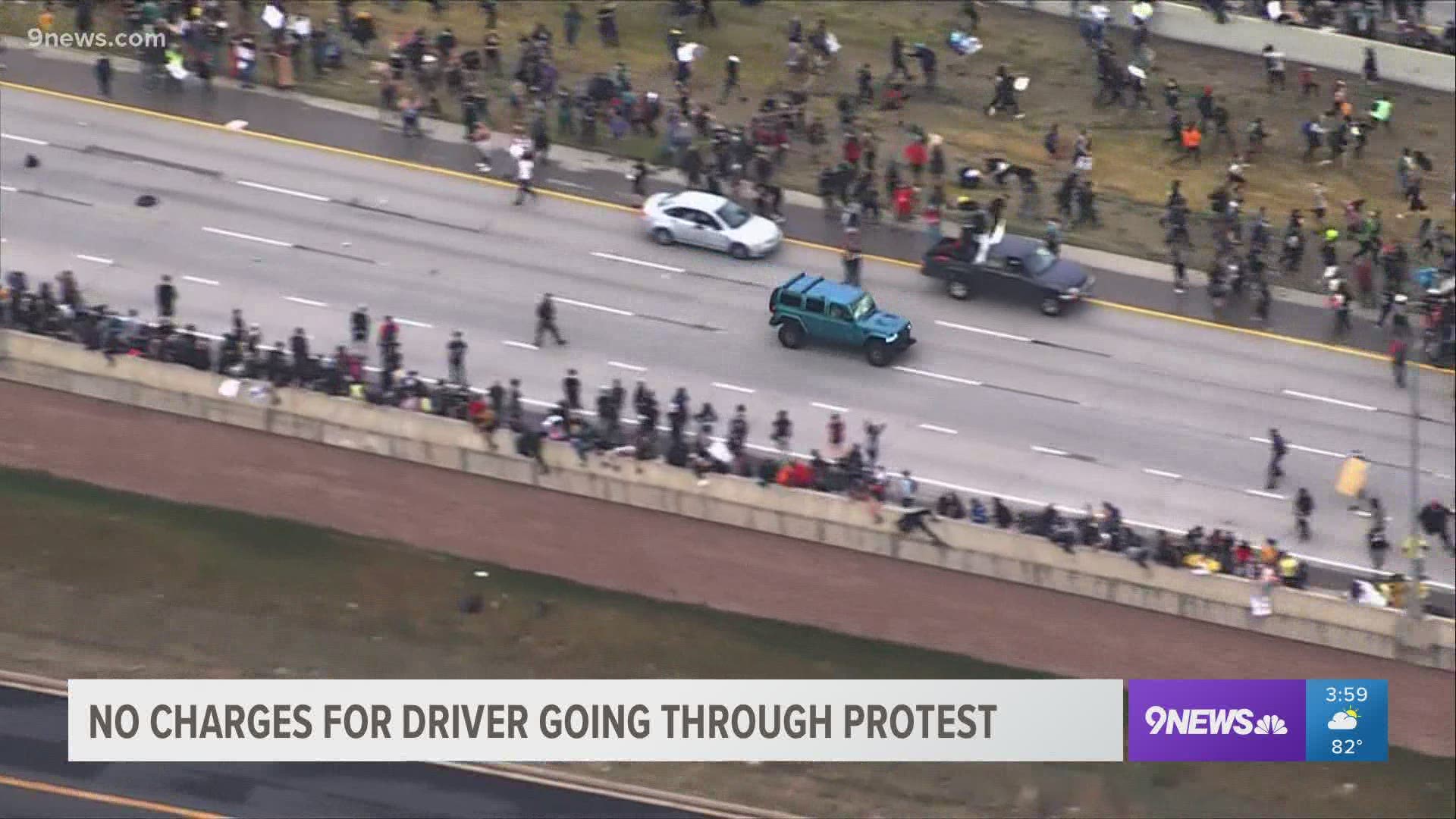 DA George Brauchler said he didn't believe the usnsuspecting driver had any ill intentions after he encountered the protests on the highway.