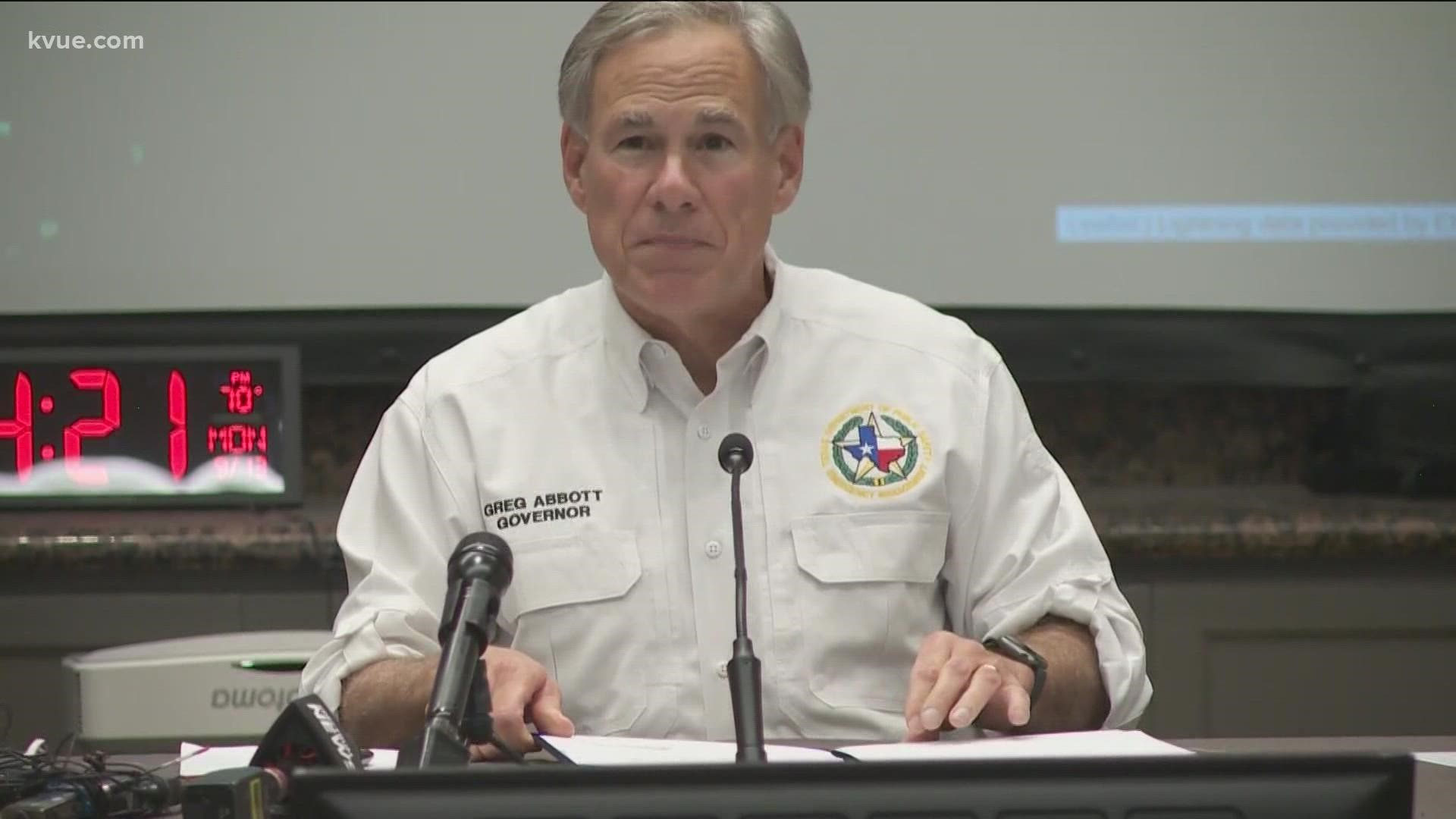 Gov. Greg Abbott hosted a press conference on Monday, Sept. 13, to provide an update on storm response.