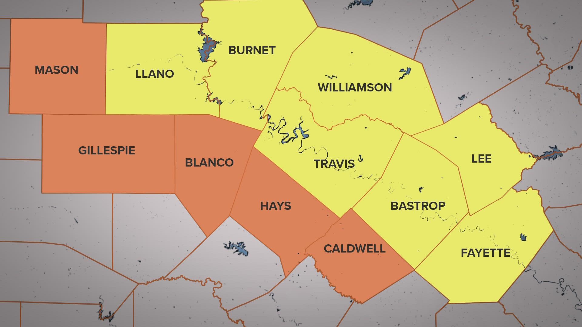 Travis County remains in the "medium risk" category as of Thursday, July 14.