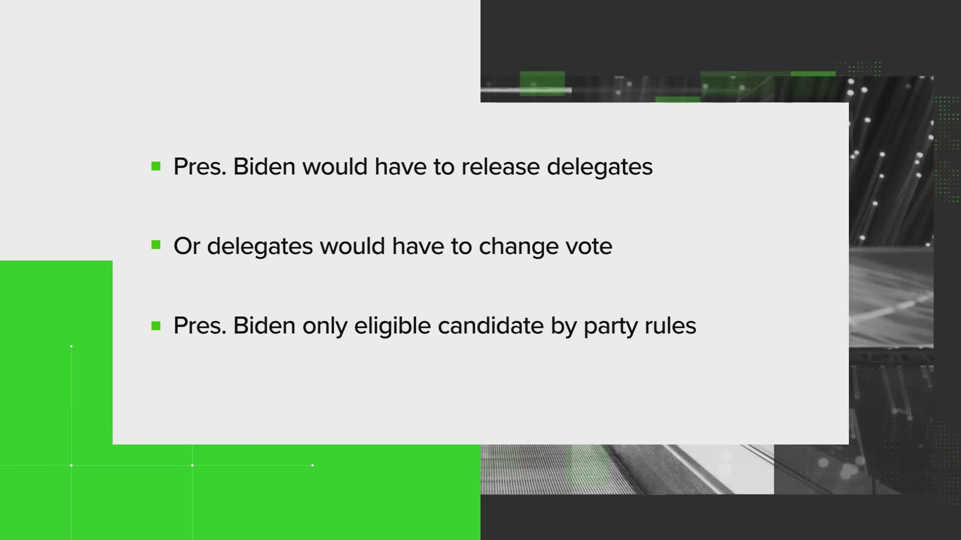 Some leaders have been calling on President Biden to step down from the 2024 campaign. Would it be possible for someone else to take his place?