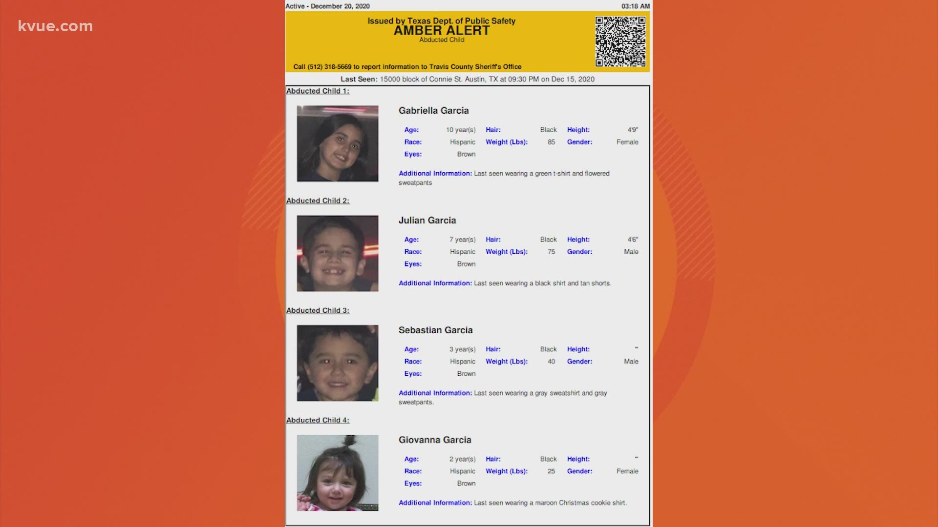 An AMBER Alert is in effect for four missing Austin children.