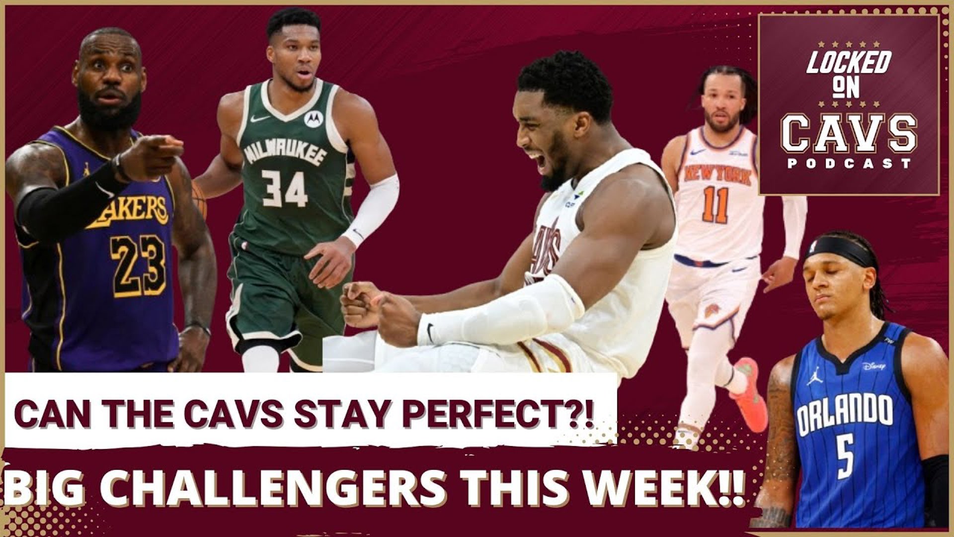 The week ahead for the Cleveland Cavaliers as they face off with the New York Knicks, Los Angeles Lakers, Orlando Magic and Milwaukee Bucks.