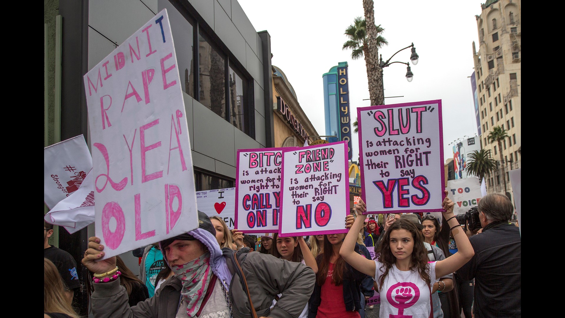 Hundreds In Hollywood March Against Sexual Harassment Weve Been 