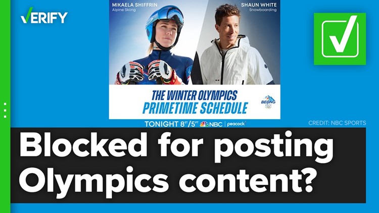 Fact-checking if your social media posts can be blocked for posting Olympics content.