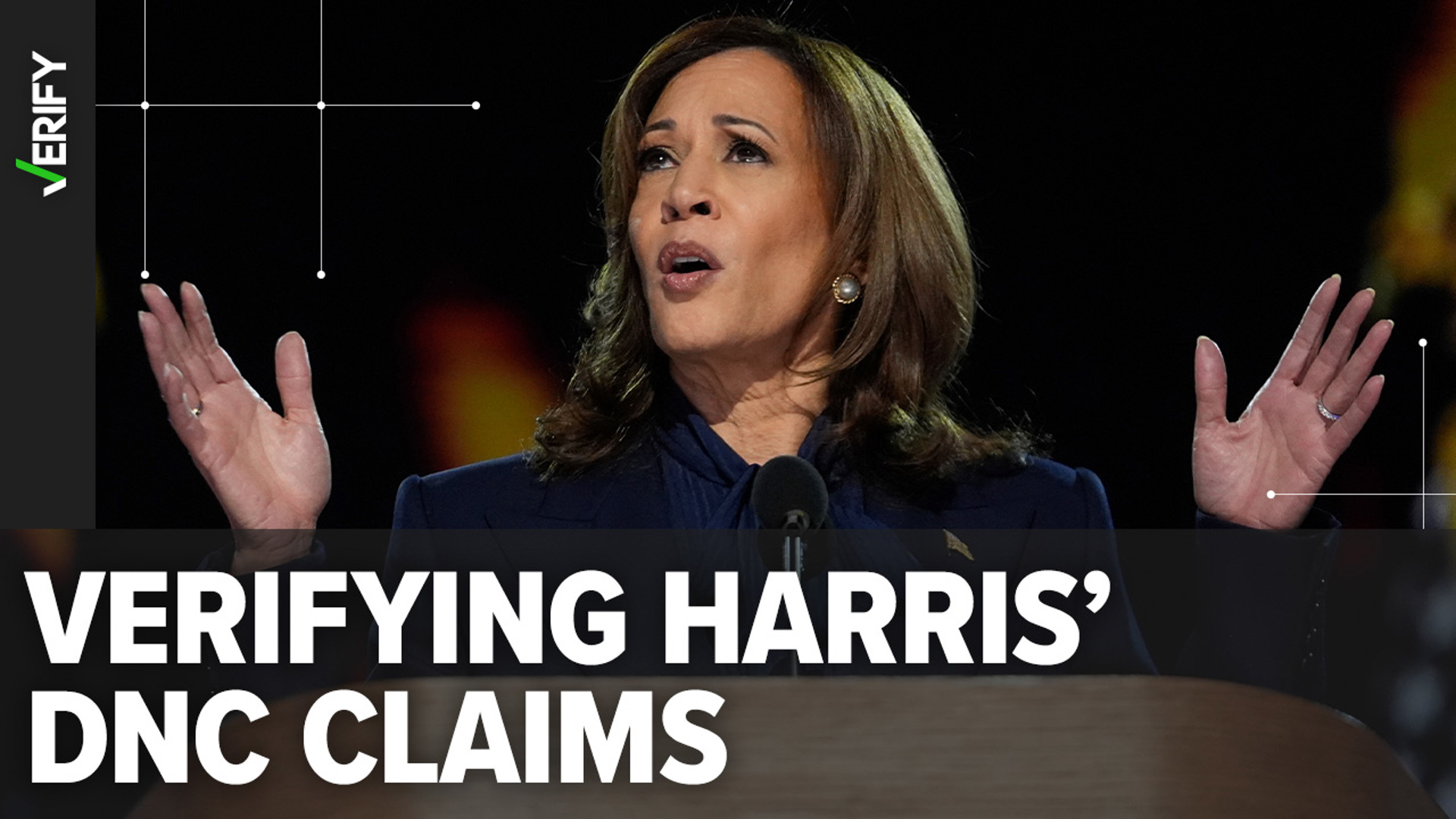 Kamala Harris formally accepted the presidential nomination on Thursday at the Democratic National Convention. We fact-checked several claims from her speech.