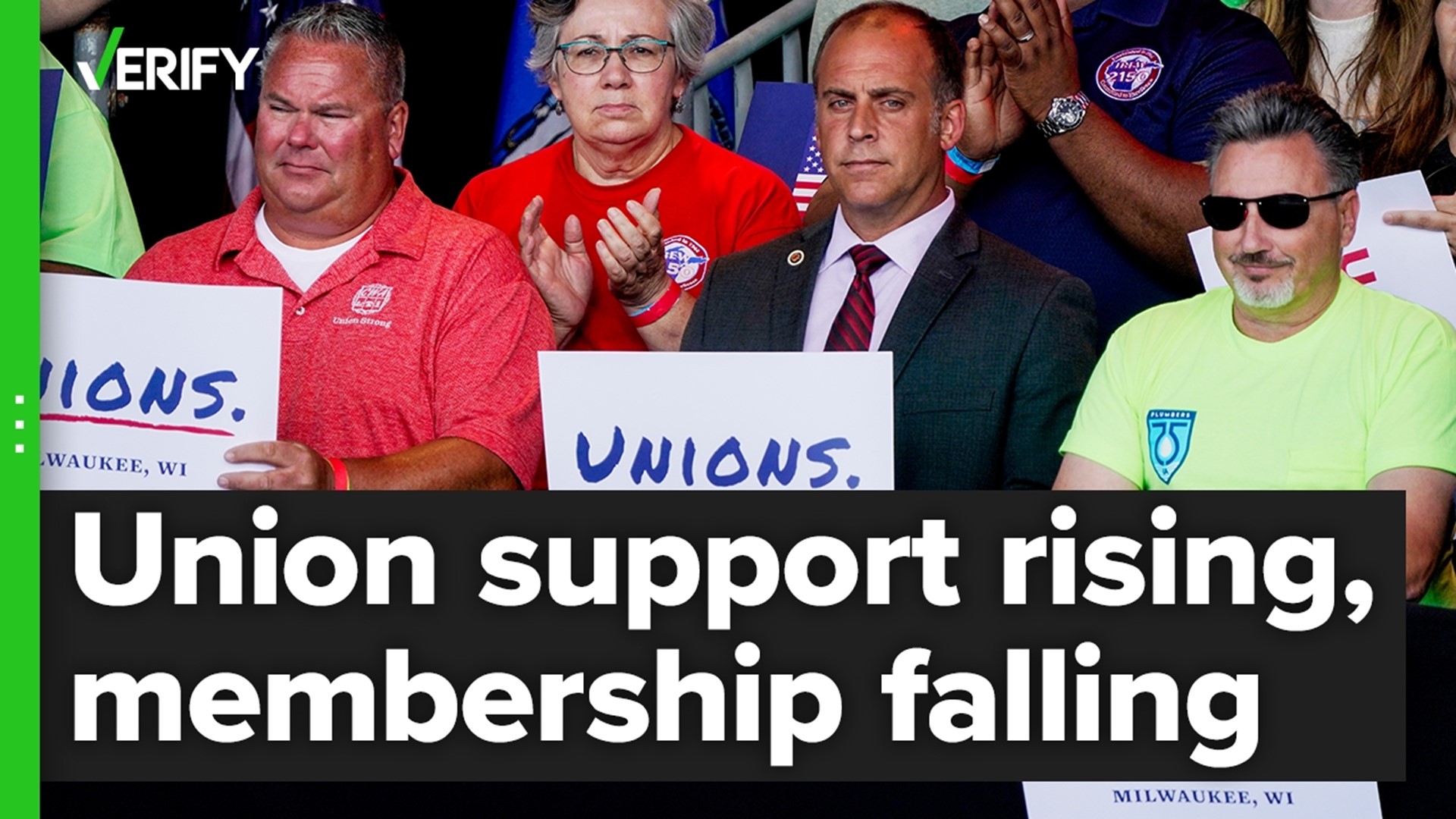 A new poll shows more Americans support labor unions than have in decades. But data shows union membership remains at historic lows.