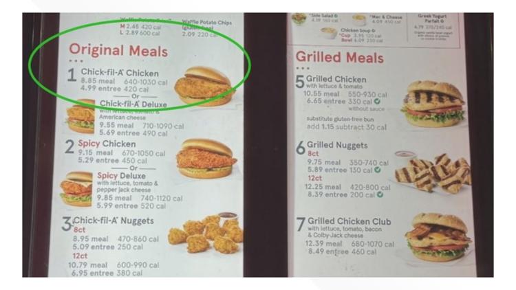 Chick fil A doesn t charge more for drive thru orders than inside