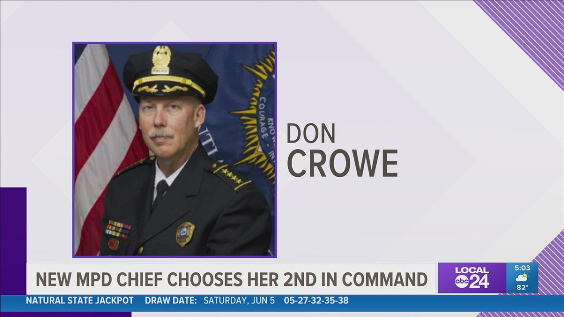 Incoming Memphis Police Chief Cerelyn “CJ” Davis has selected Deputy Chief Don Crowe as second in command of the department.