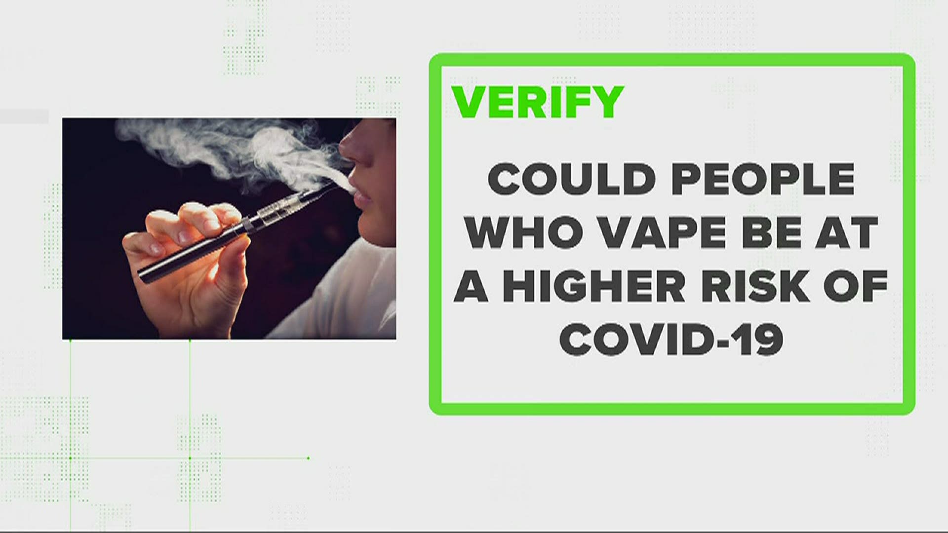 We know COVID-19 hits some people harder than others, but are people who vape more at risk for serious symptoms?