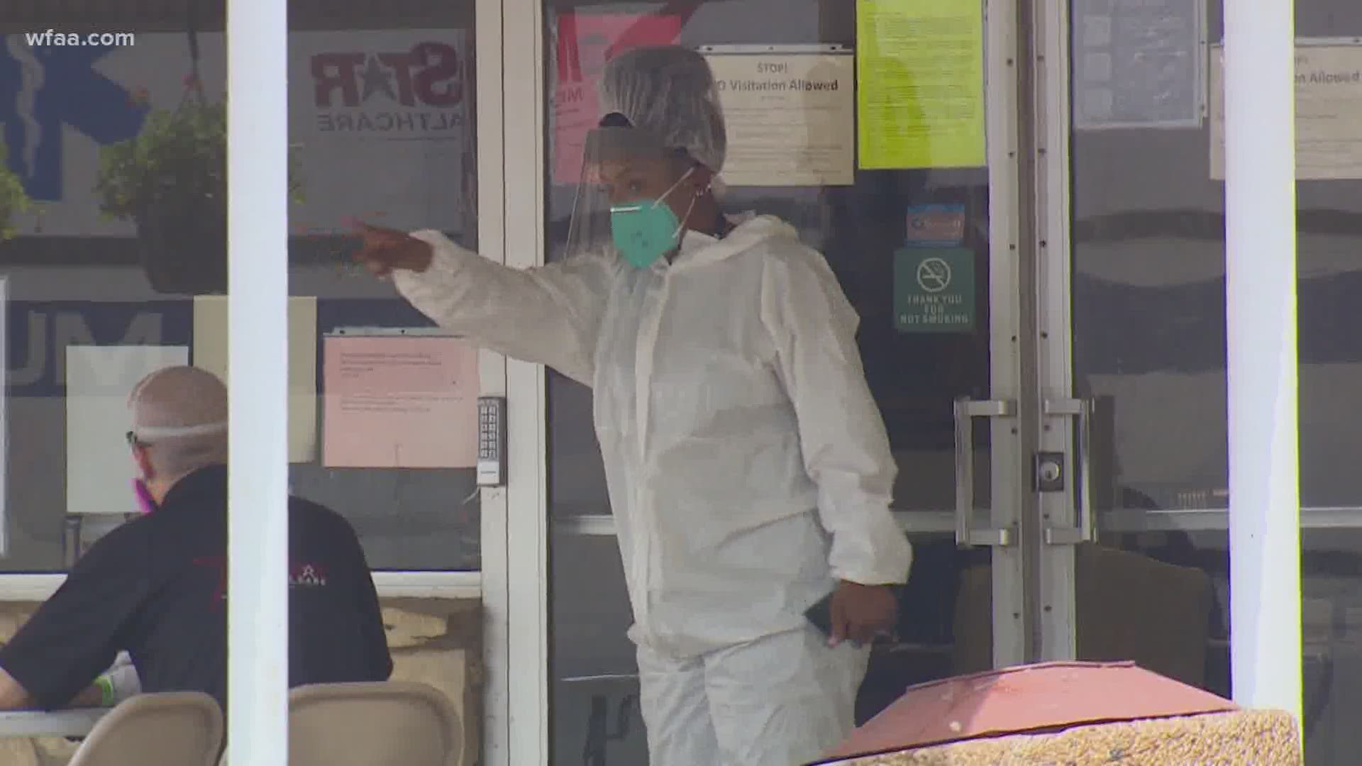 Residents were evacuated from a nursing home in Lake Worth Wednesday afternoon. About half of them tested positive for COVID-19.