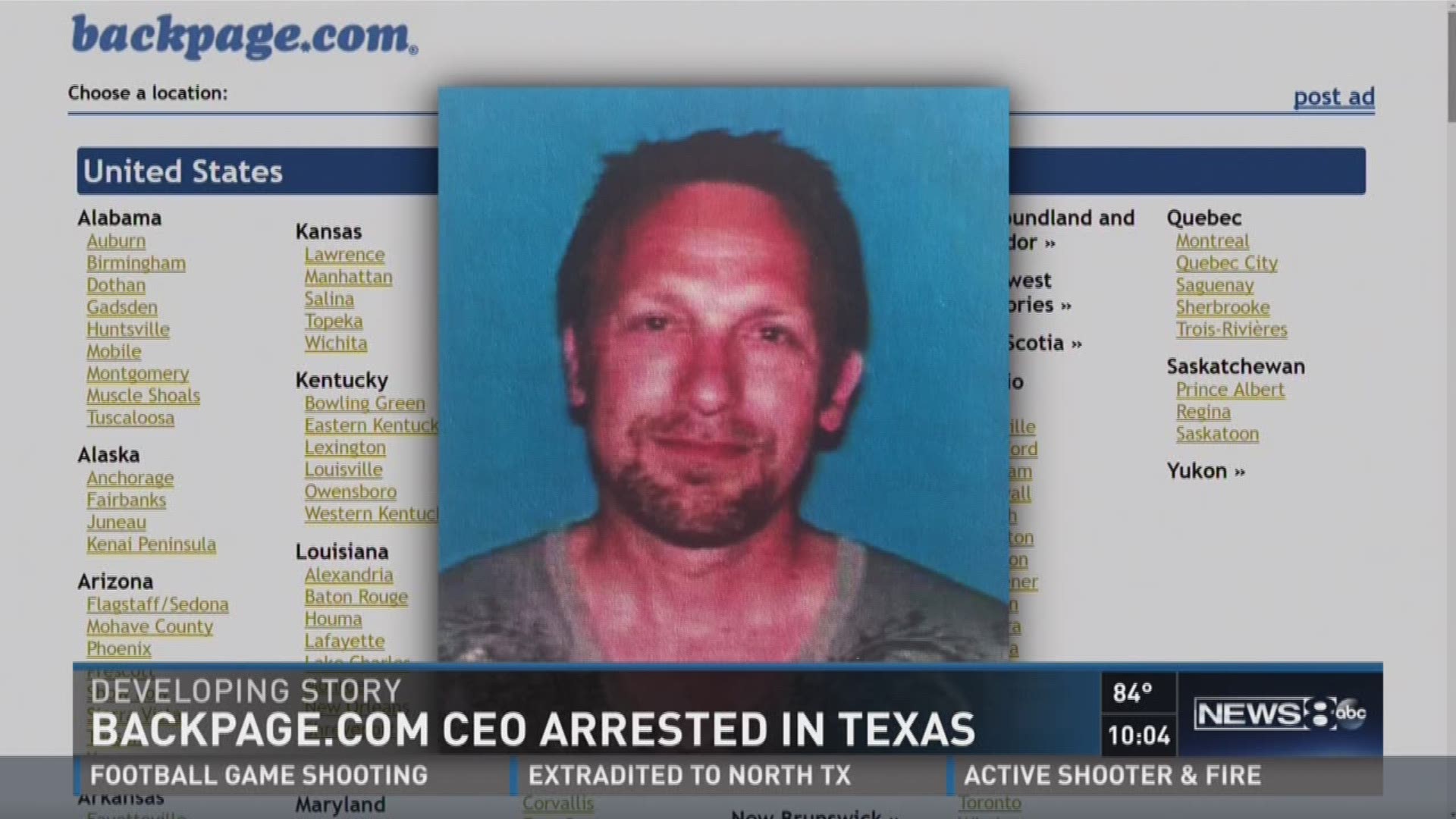 Backpage CEO arrested in Texas