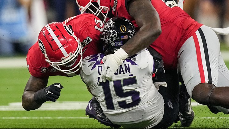 Georgia blasts TCU 65-7 in the College Football Playoff championship game,  wins back-to-back titles