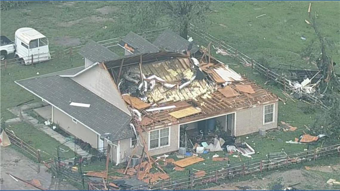 Severe storm cuts path of destruction across north Texas, killing 1 and injuring many others