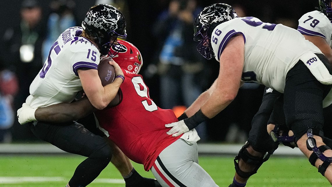 Georgia pounds TCU, 65-7, to repeat as CFP national champs