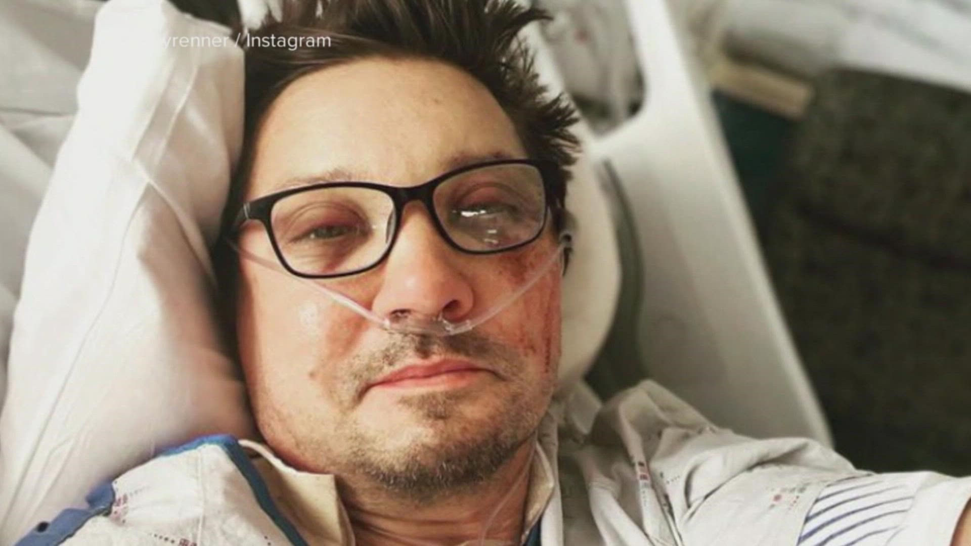 Renner spent more than two weeks in the hospital after being run over by his own 7-ton snowcat.