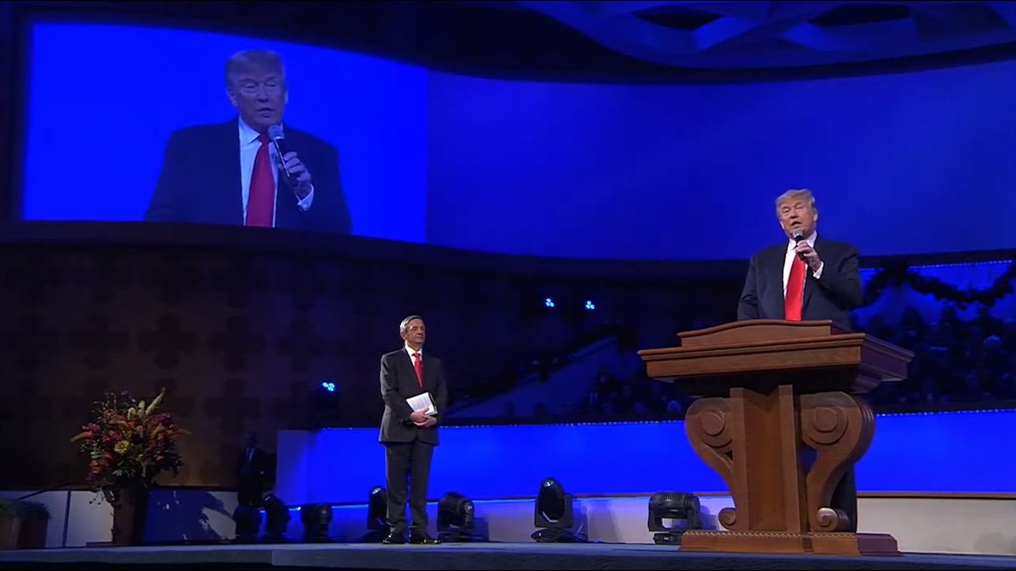 Fmr. President Donald Trump visits First Baptist Church in Dallas - Vimarsana News