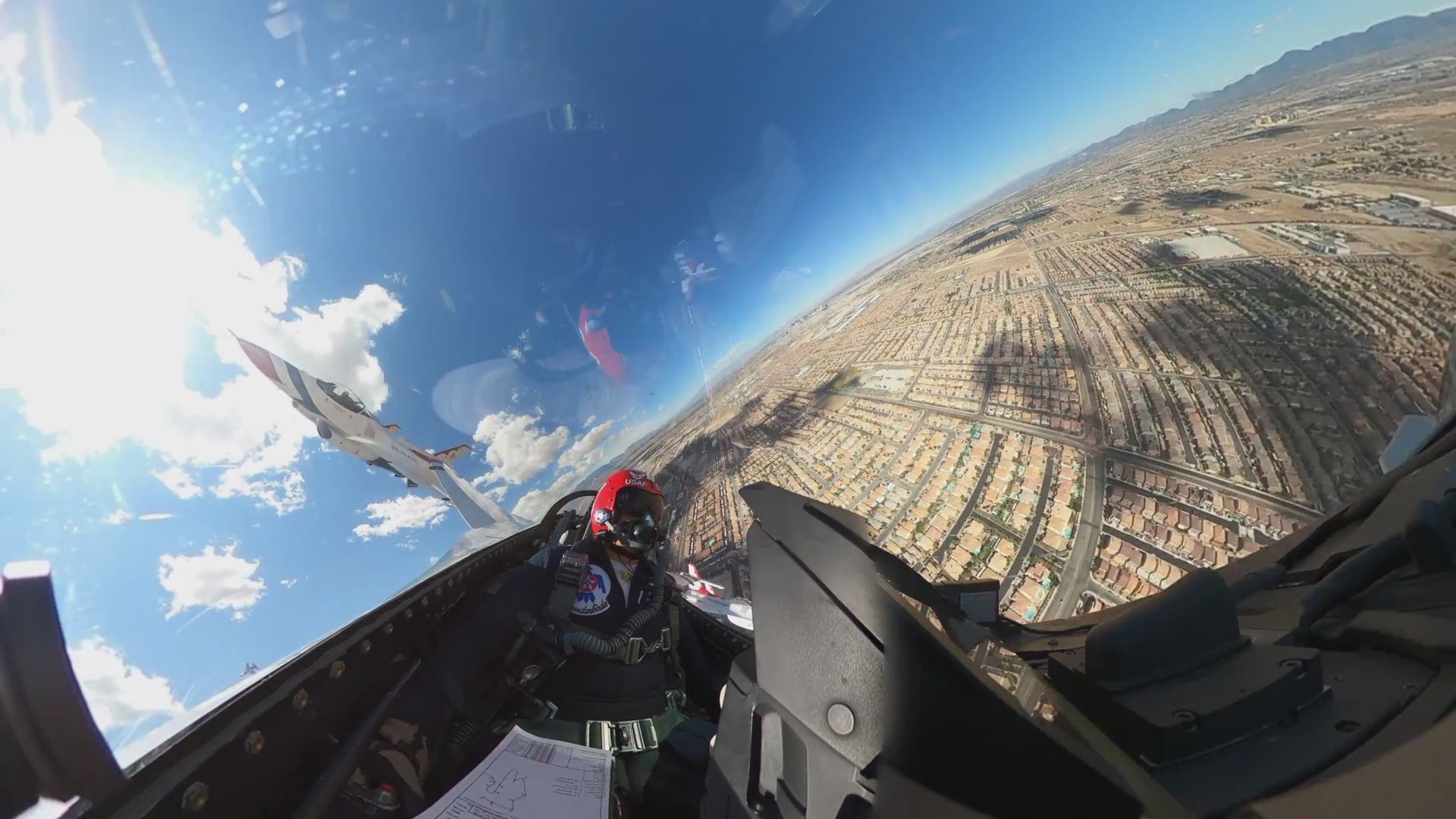 Air Demo Squadron “Thunderbirds” did a flyover in Vegas to show appreciation for healthcare workers, first responders and others working on front line amid COVID-19.