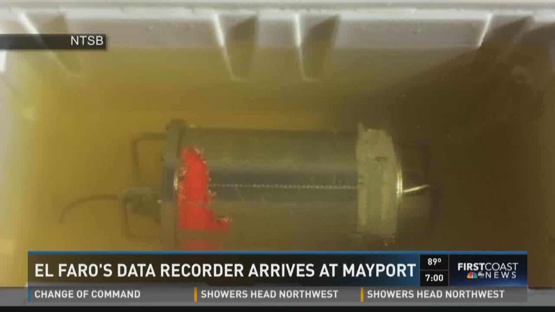 El Faro's data recorder arrives at Mayport