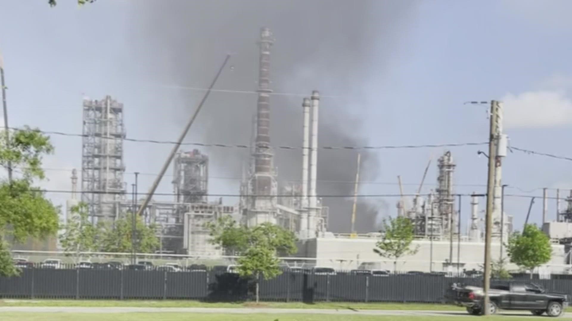 Information on a fire at a Meraux refinery that has injured 8 people.