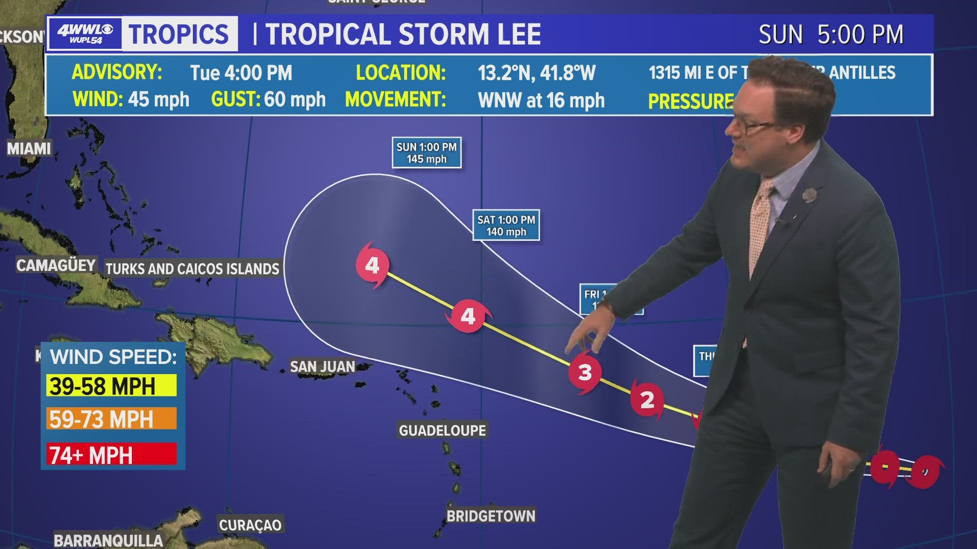 Tropical Storm Lee expected to become the next major hurricane, it is expected  stay in the Atlantic while becoming a category 4 storm.