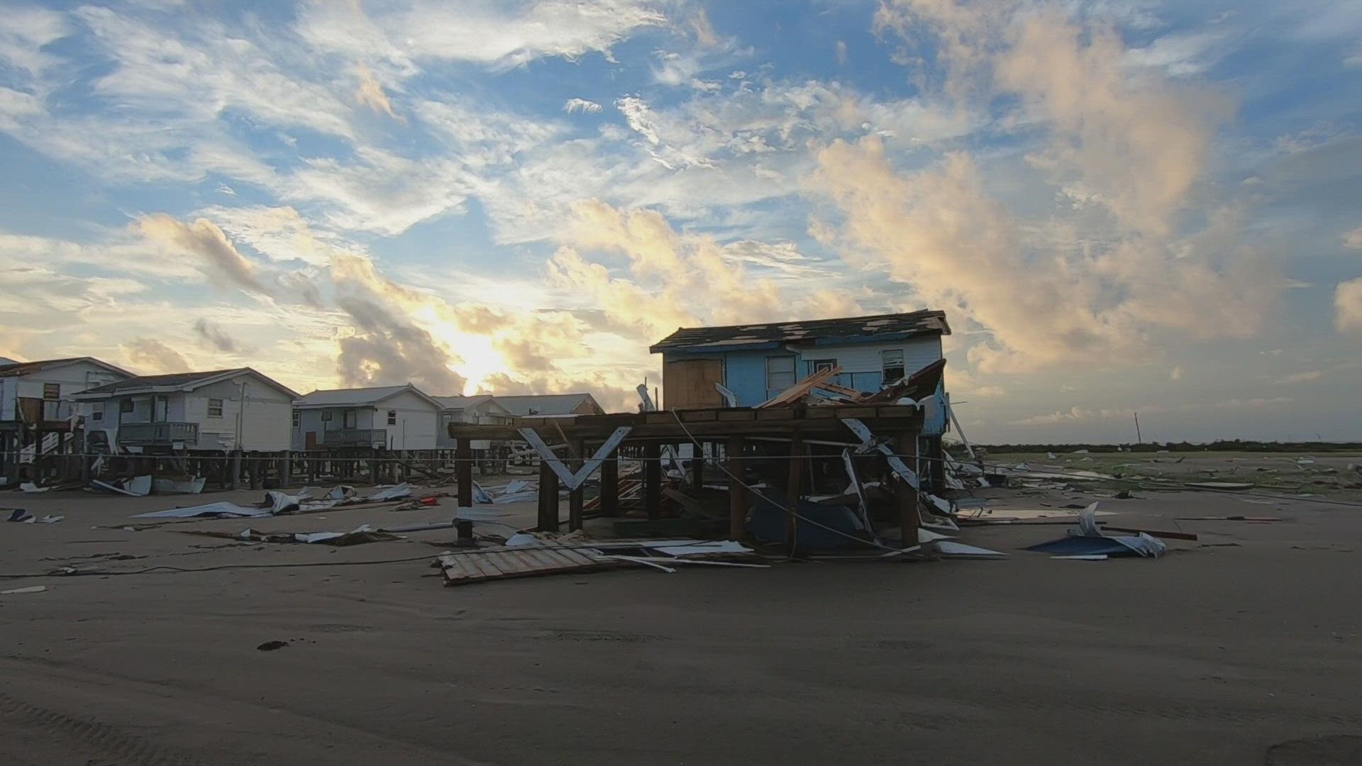 Grand Isle 'uninhabitable' covered with 3 feet of sand