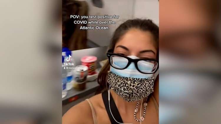Woman spends four hours in airplane bathroom after testing positive for COVID-19